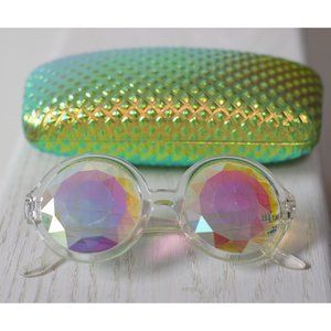 Novelty Eyeglass Case & Kaleidoscope Rave Glasses